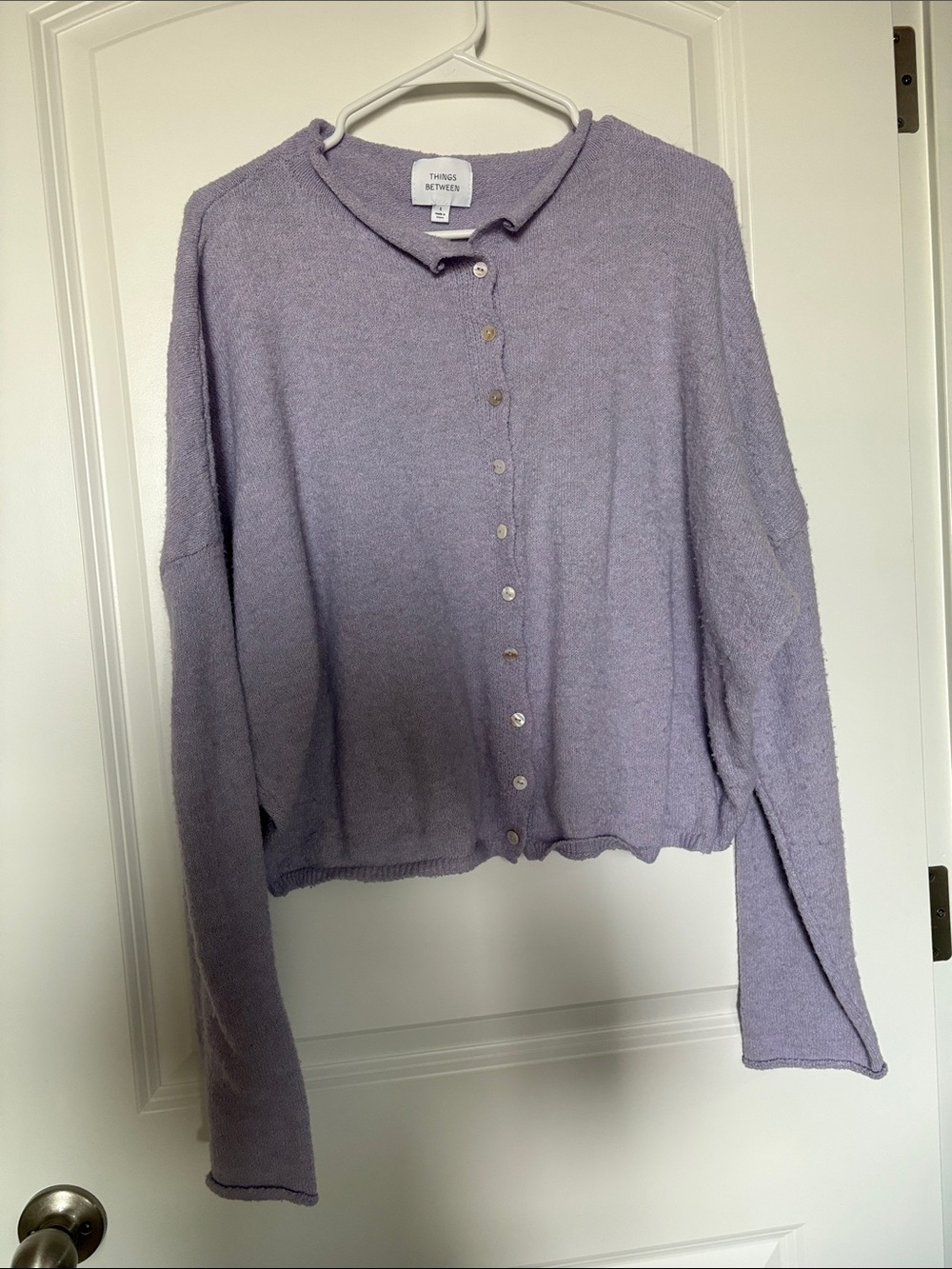 Things Between Piper Purple Cardigan Size Large